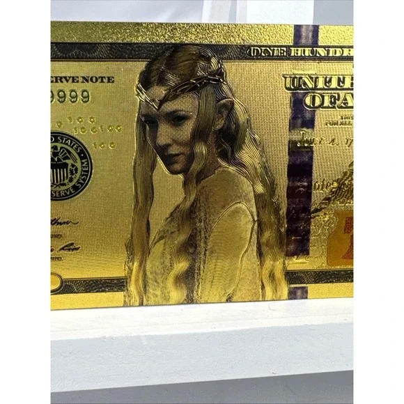 14 PCS Gold Foil $100 Lord of the Rings Collectible Dollar Bill Banknote Set COA